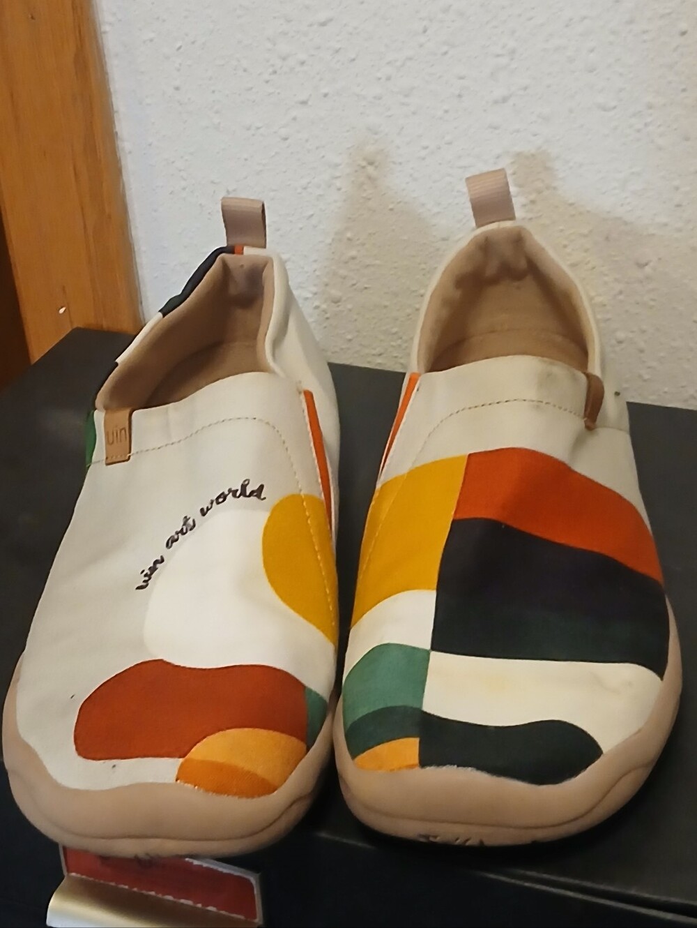UIN Art Travel Slip-On Shoes | Abstract Colorful Pattern | Women’s US 9 / EU 40.